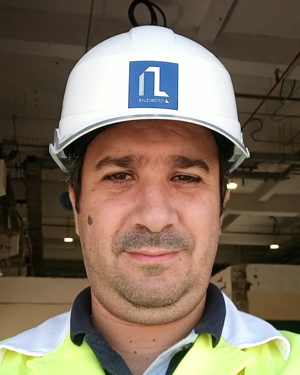 Sofiane Iratene sur chantier
